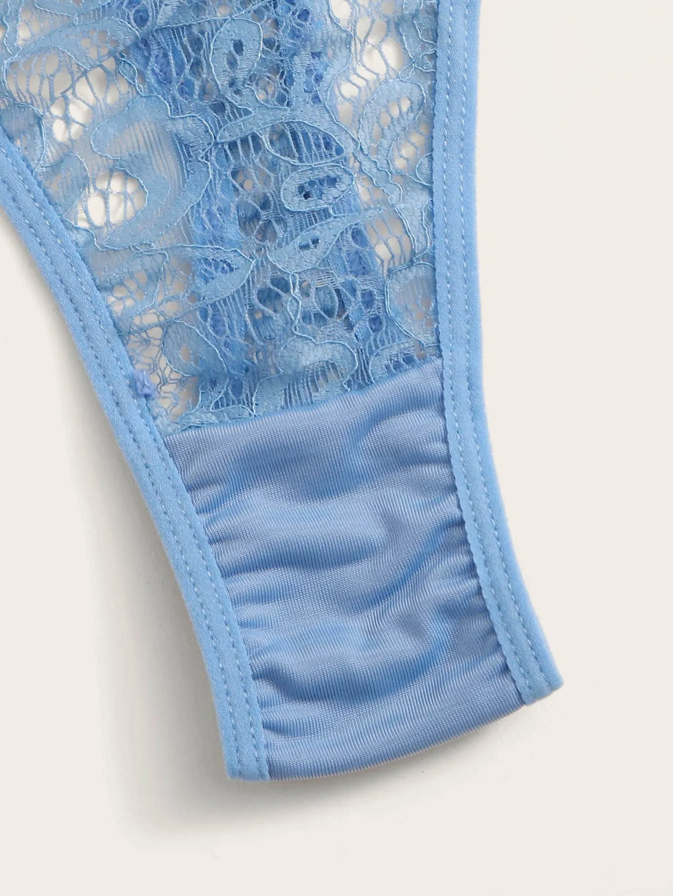 Nude And Earth Blue Underwire Lingerie Set