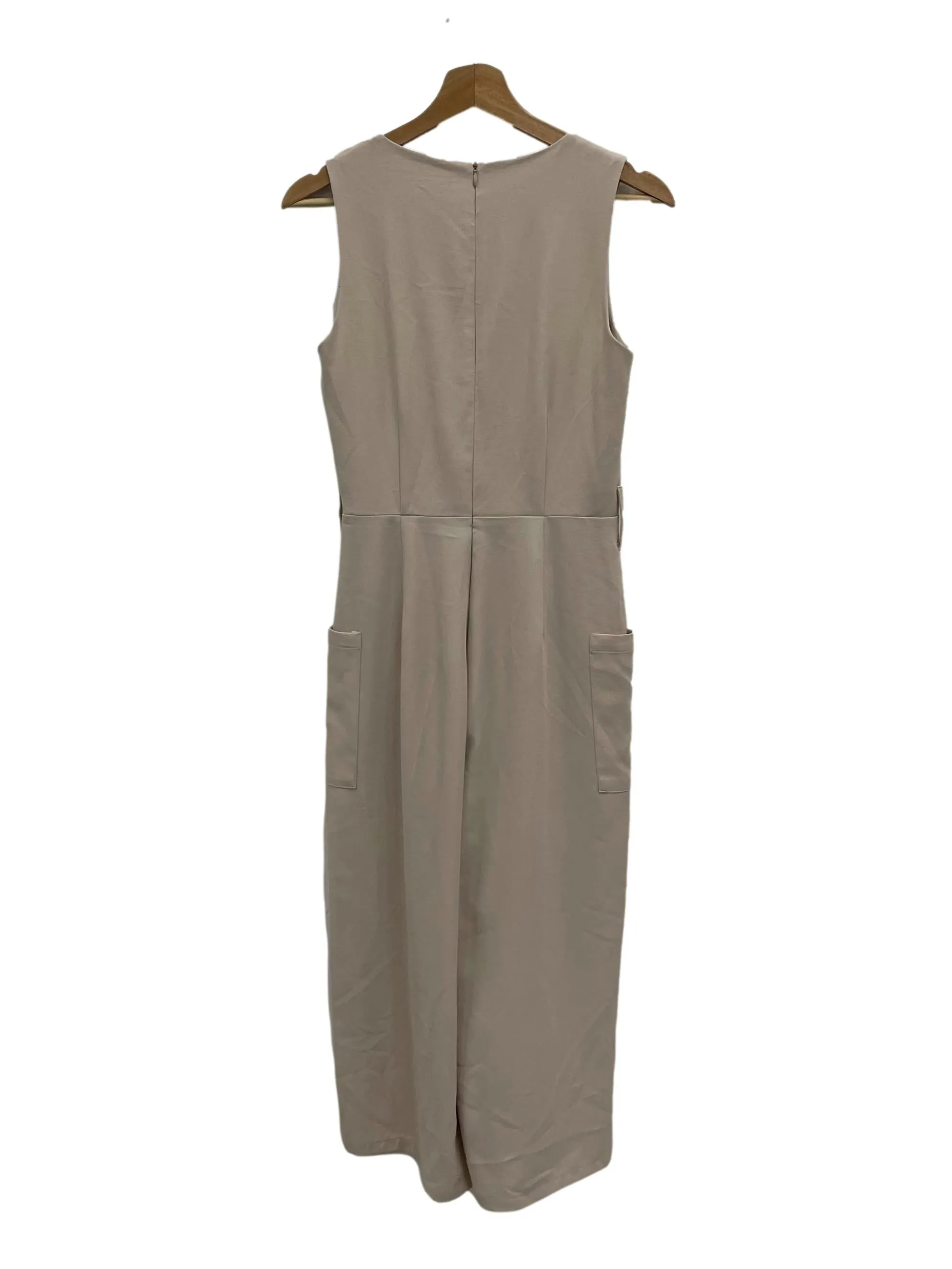 Nude Roundneck Sleeveless Jumpsuit
