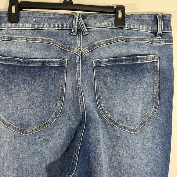NWOT Lane Bryant High Rise Skinny Curvy Fit Distressed Jeans Size 22 Dark Wash