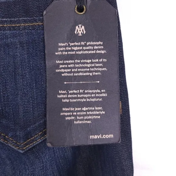 NWT Mavi Molly Bootcut Jeans Size 26 Mid Rise Dark Wash