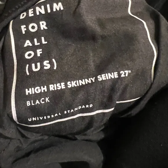 NWT - Universal Standard Seine High Rise Skinny Jeans 27 Inch - Black