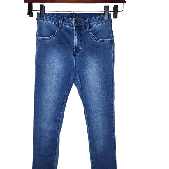 NWT Universal Standard Seine women's blue cotton high rise skinny jeans Large