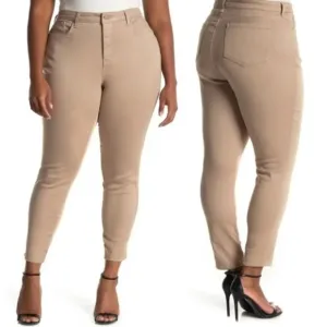 NYDJ Petite Ami Skinny Leggings Jeans Pale Oak Tan Lift X Tuck {H27}