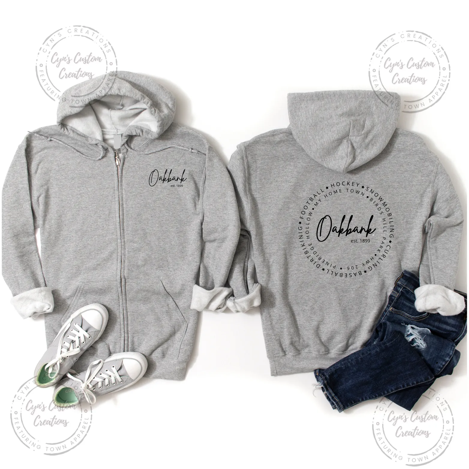 Oakbank CozyZip Hoodies - My Home Town