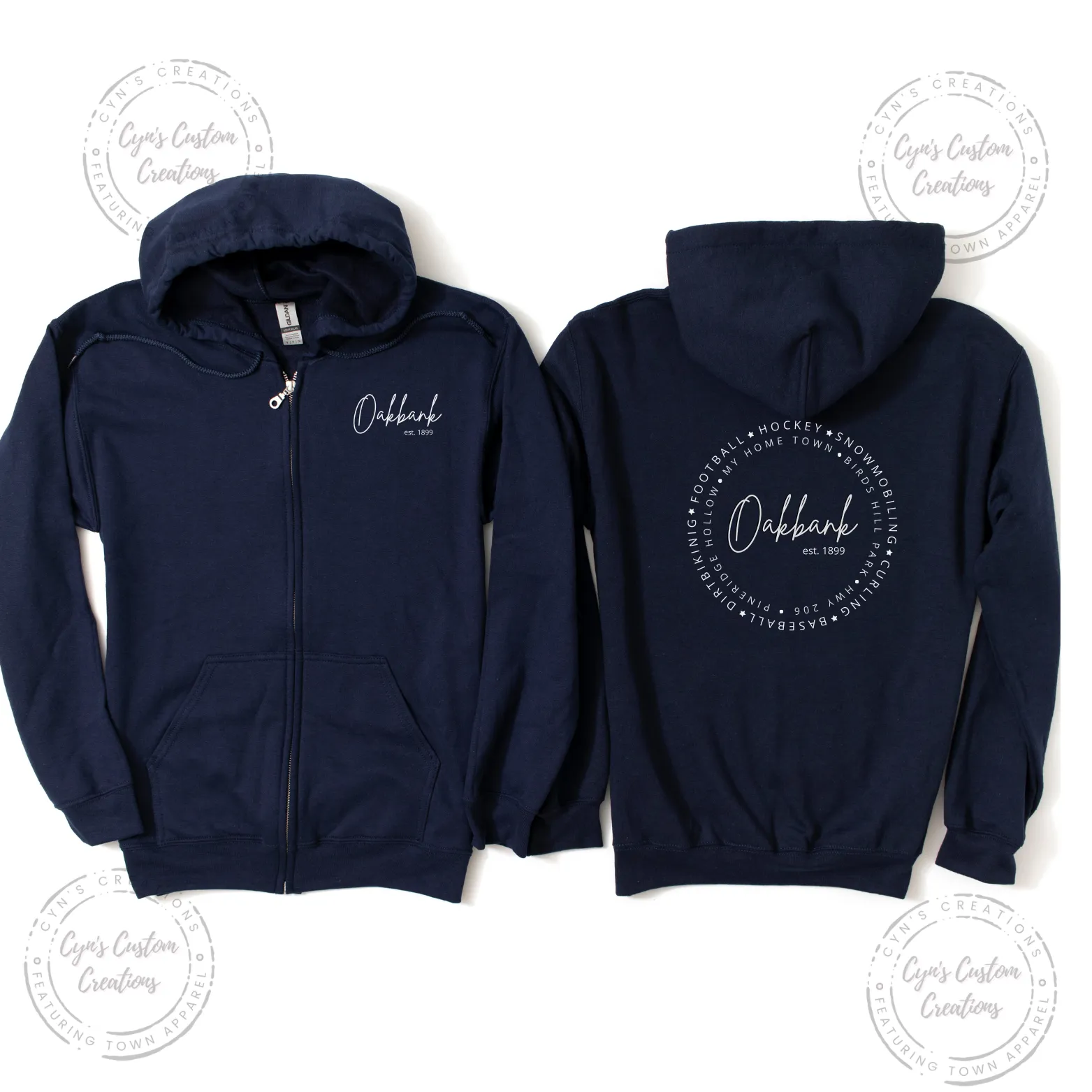 Oakbank CozyZip Hoodies - My Home Town