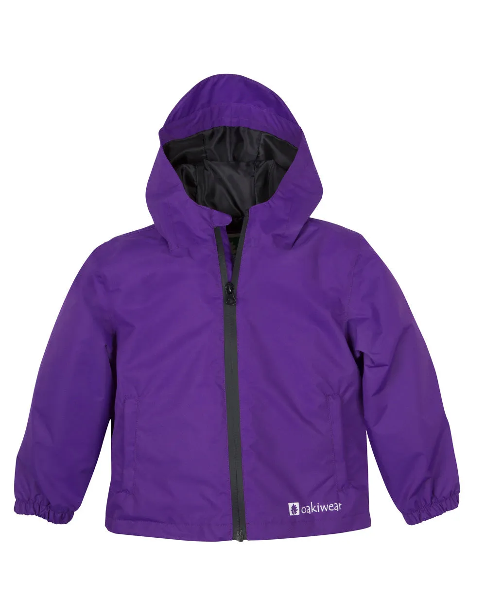 Oakiwear Kids Rain Jacket Coat Waterproof Shell Boys Girls, Galaxy Purple