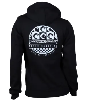 OBX Wall  Ladies Zip Hooded Sweatshirt