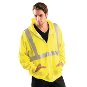 OCCUNOMIX Premium Four-Way Original Bomber Jackets, Large, Polyester, Hi-Vis Yellow, LUX-TJBJ-BYL