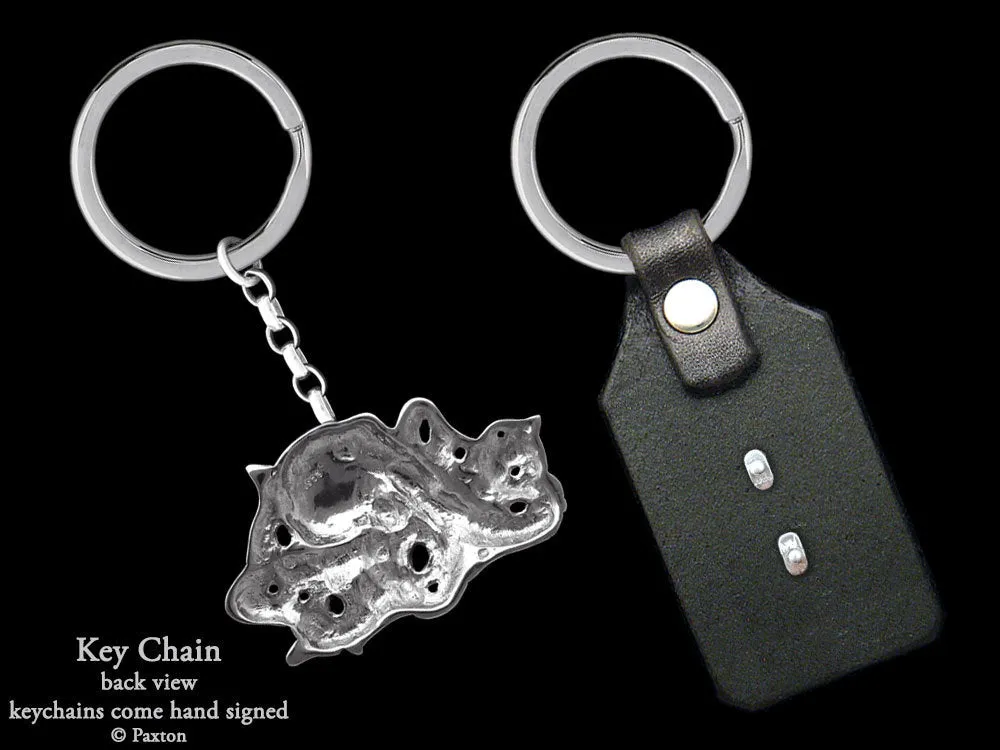 Octopus Key Chain / Key Ring Sterling Silver