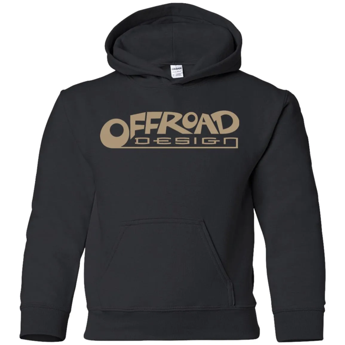 Offroad Design beige logo G185B Gildan Youth Pullover Hoodie