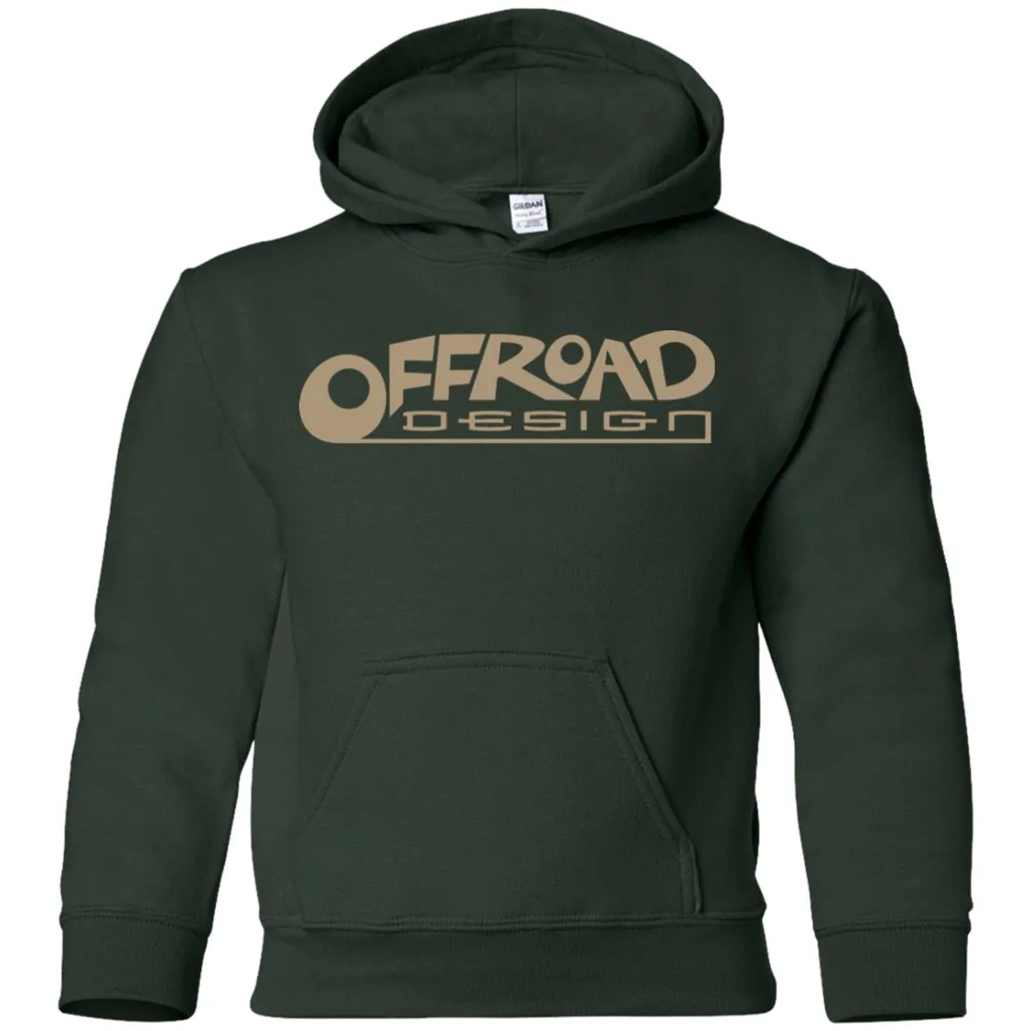 Offroad Design beige logo G185B Gildan Youth Pullover Hoodie