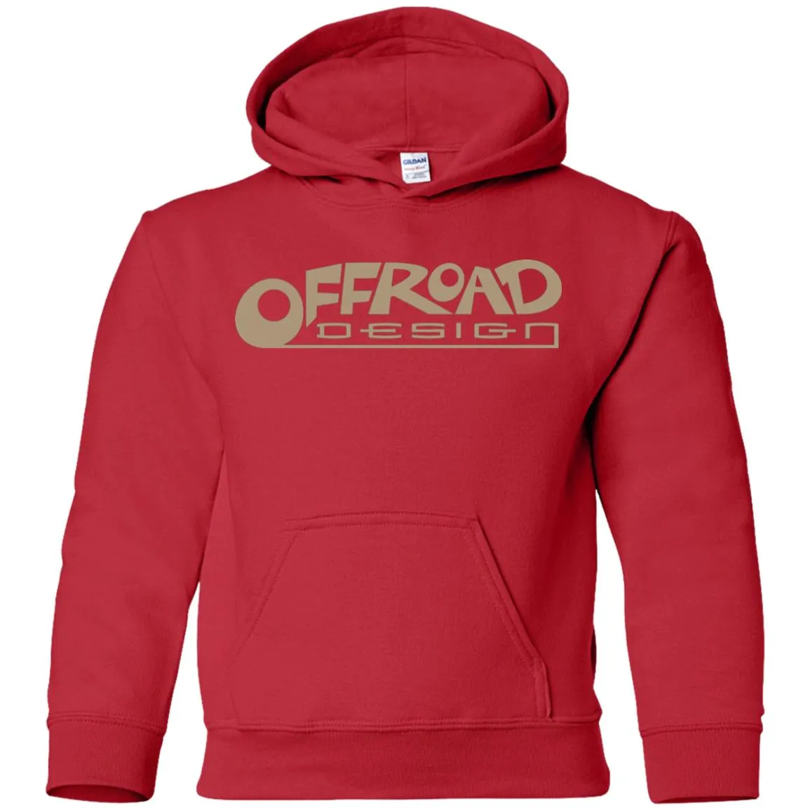Offroad Design beige logo G185B Gildan Youth Pullover Hoodie