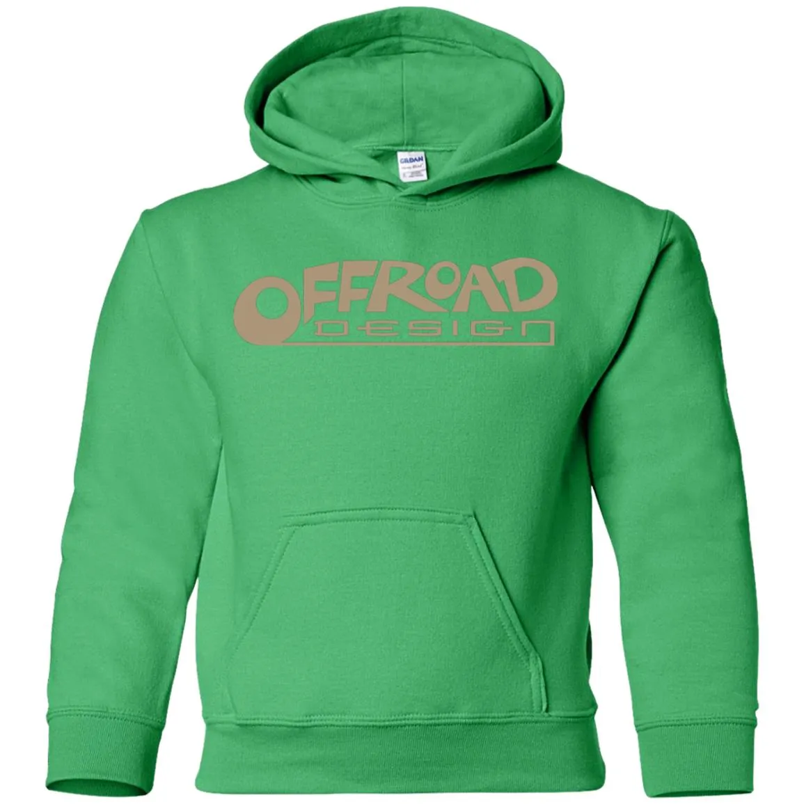 Offroad Design beige logo G185B Gildan Youth Pullover Hoodie