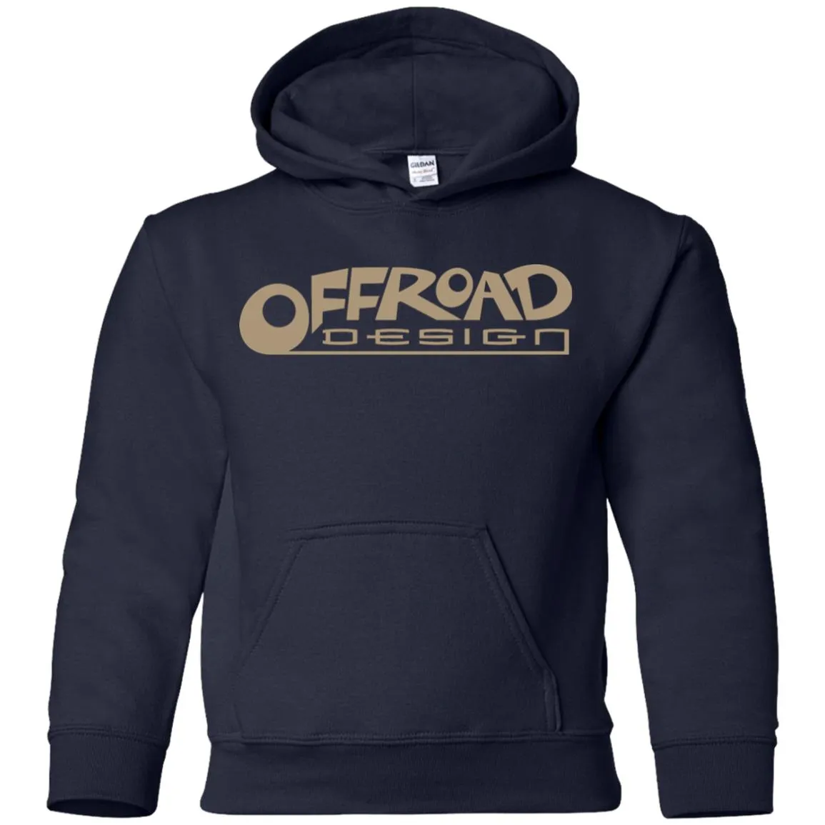 Offroad Design beige logo G185B Gildan Youth Pullover Hoodie