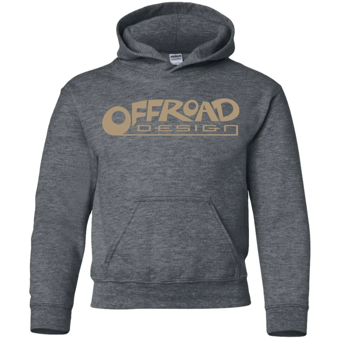 Offroad Design beige logo G185B Gildan Youth Pullover Hoodie