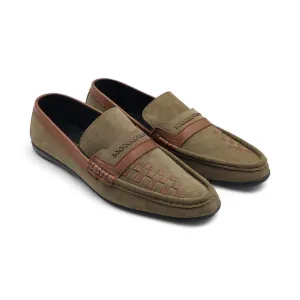 OK-3003 Cocoa Suede Leather Loafer
