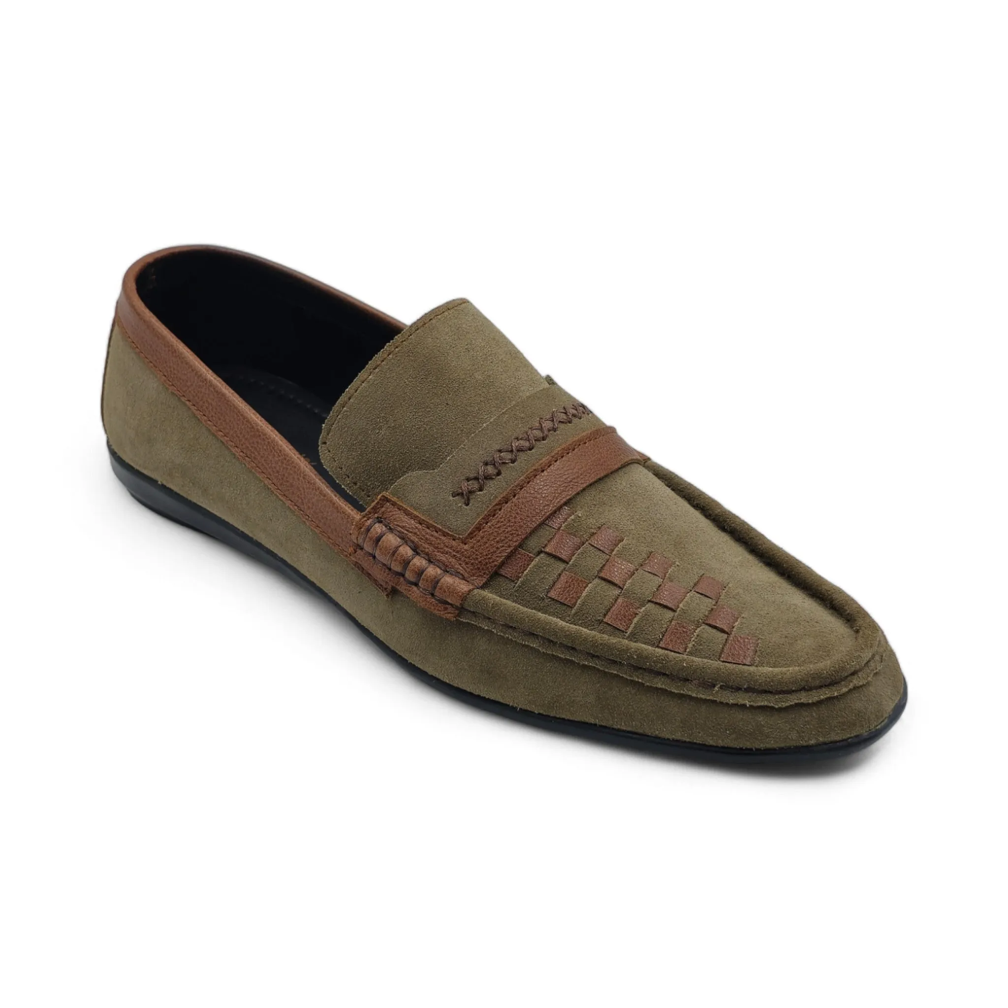 OK-3003 Cocoa Suede Leather Loafer