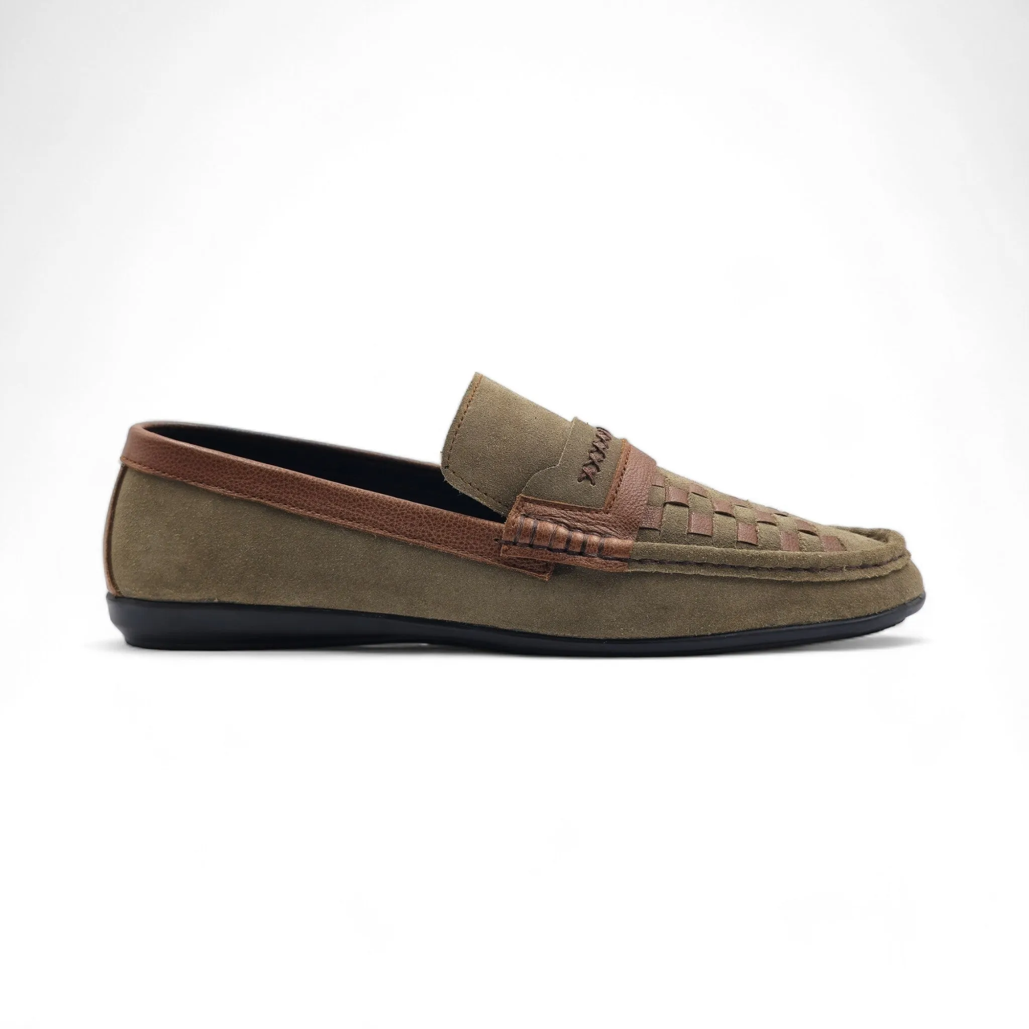 OK-3003 Cocoa Suede Leather Loafer