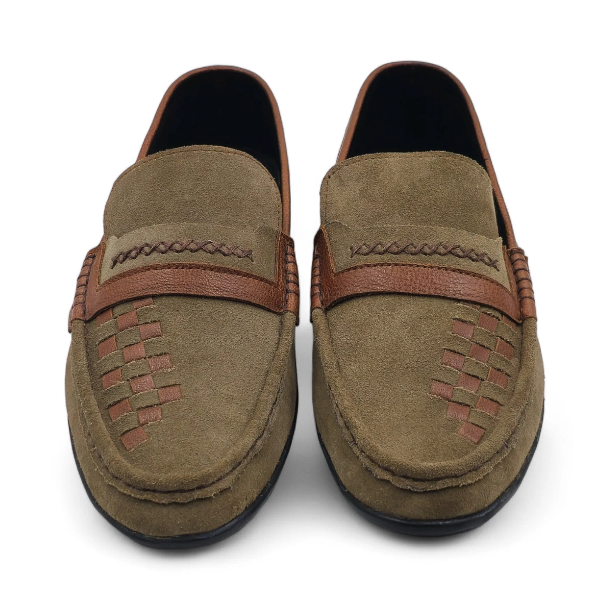 OK-3003 Cocoa Suede Leather Loafer