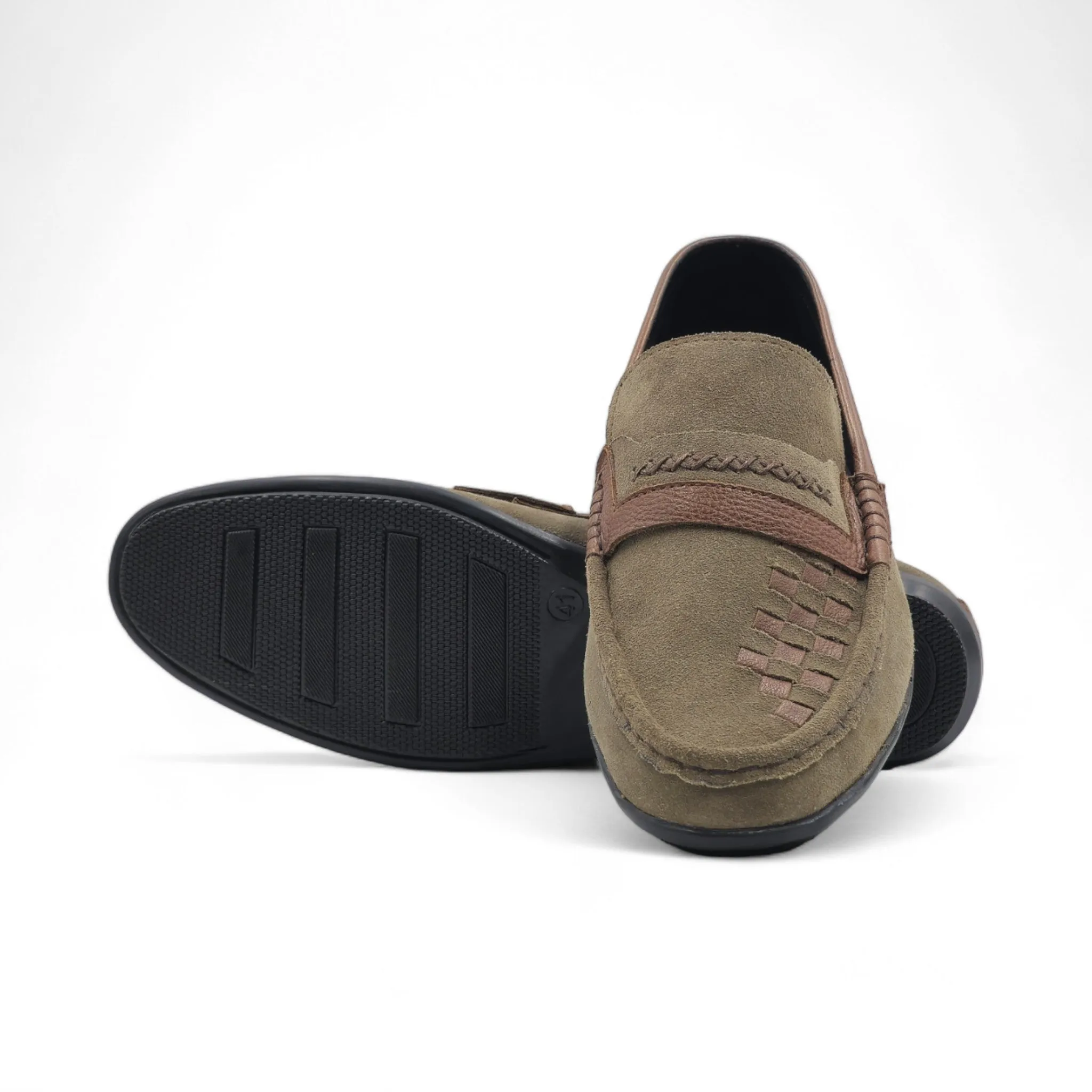 OK-3003 Cocoa Suede Leather Loafer