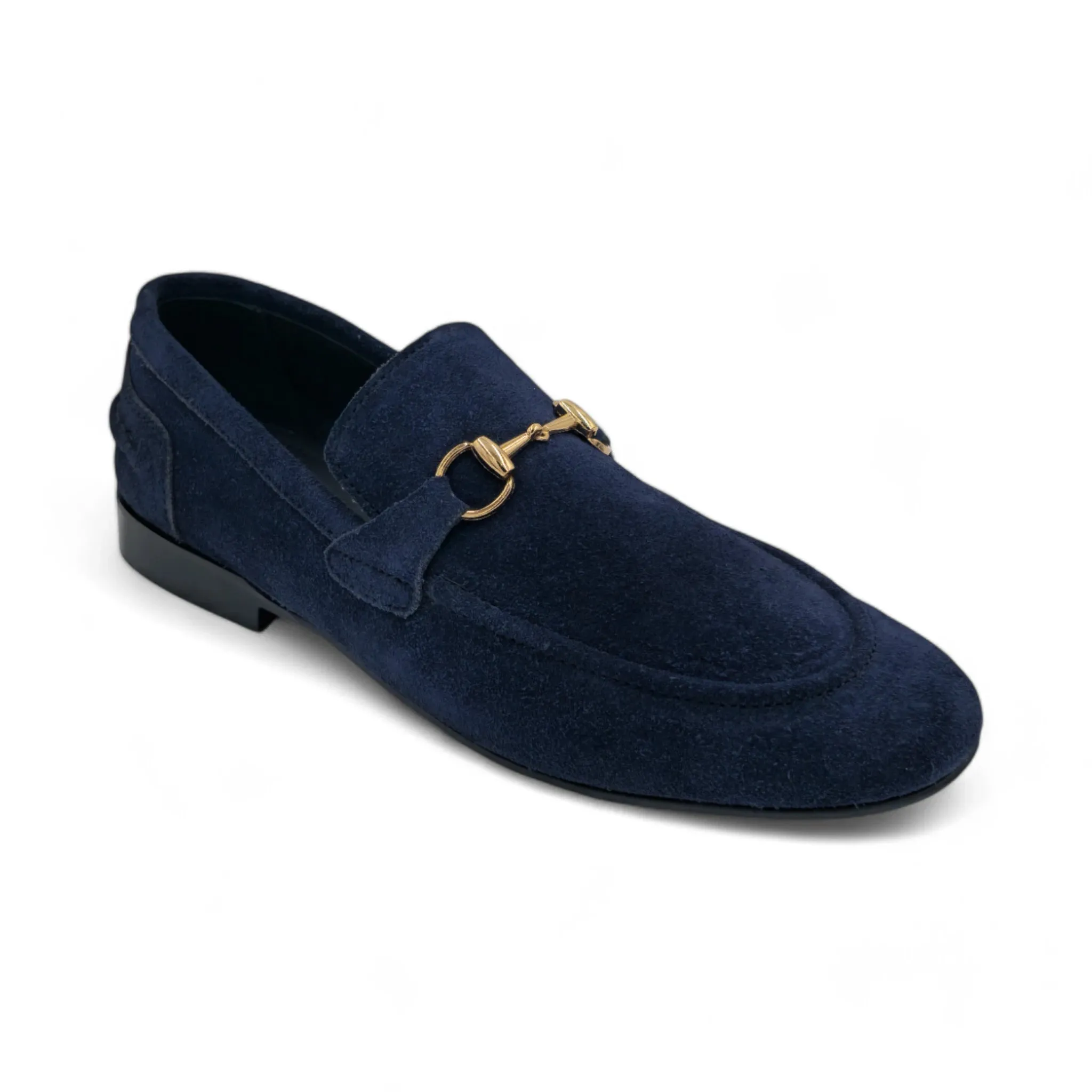 OK-3012 Navy Suede Leather Loafer
