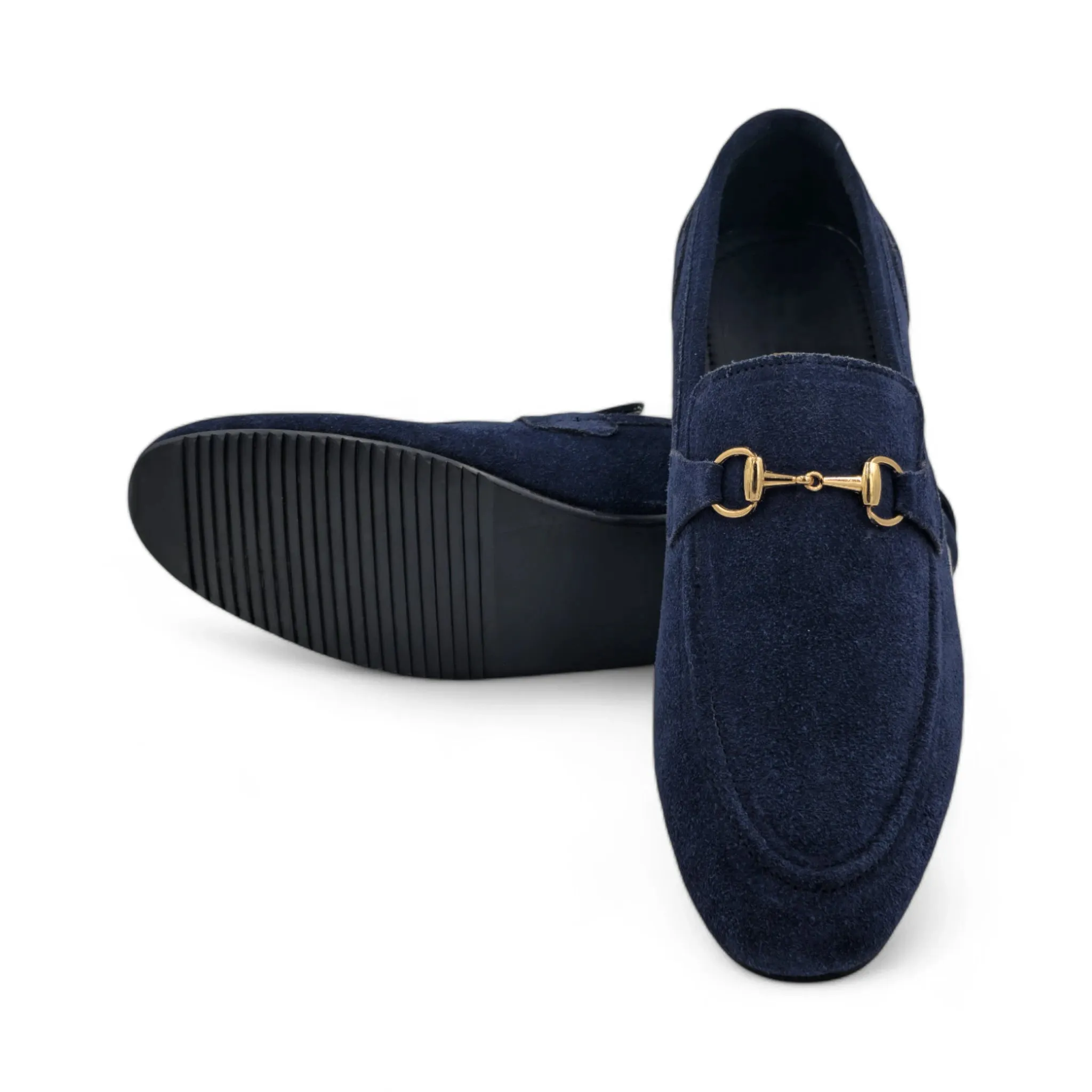 OK-3012 Navy Suede Leather Loafer