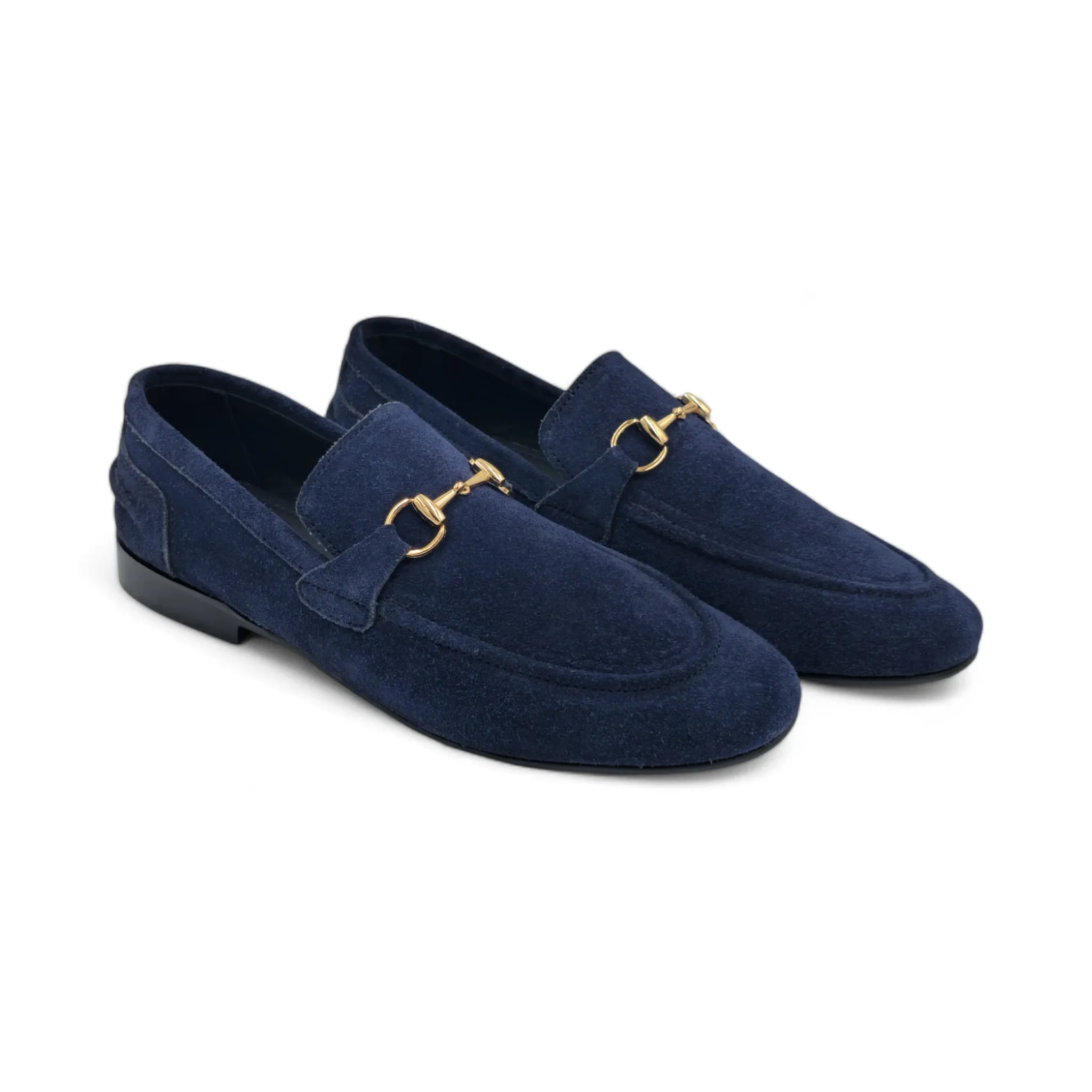 OK-3012 Navy Suede Leather Loafer