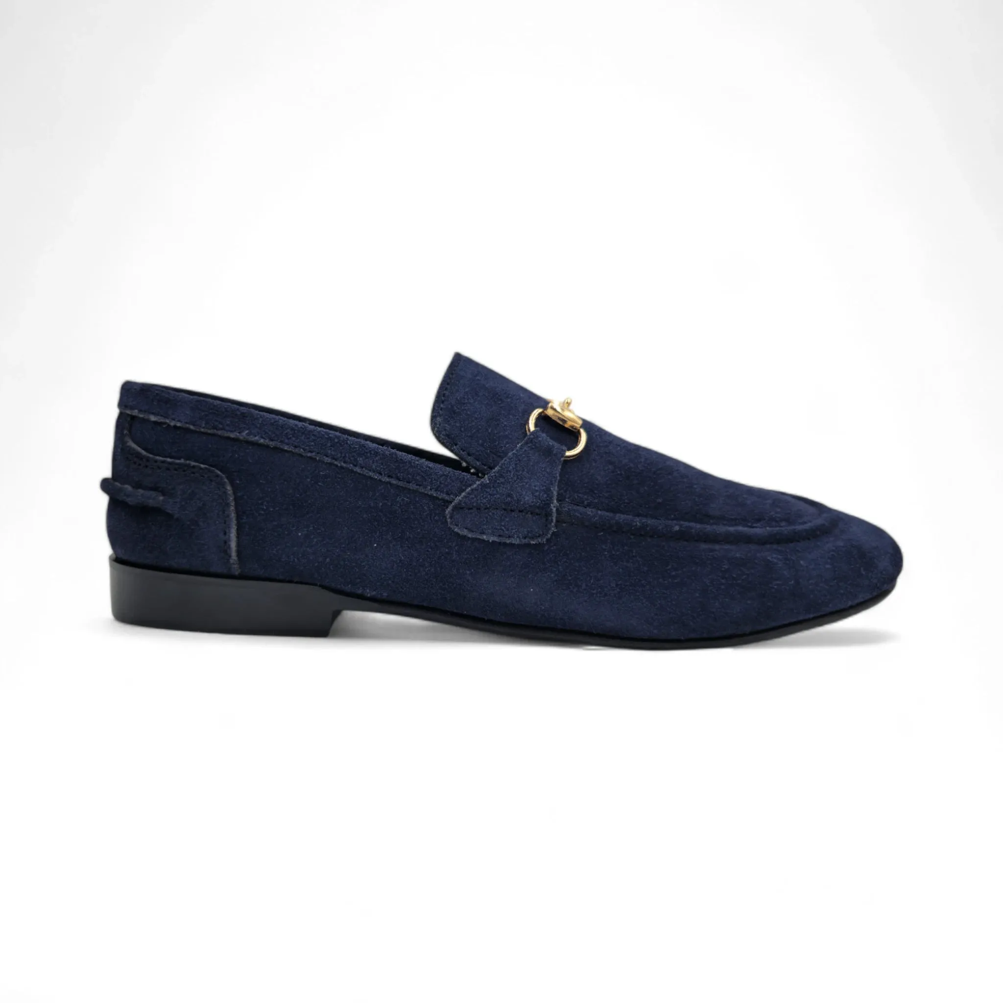 OK-3012 Navy Suede Leather Loafer
