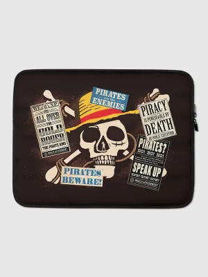 One Piece Pirate Collage Laptop Sleeve