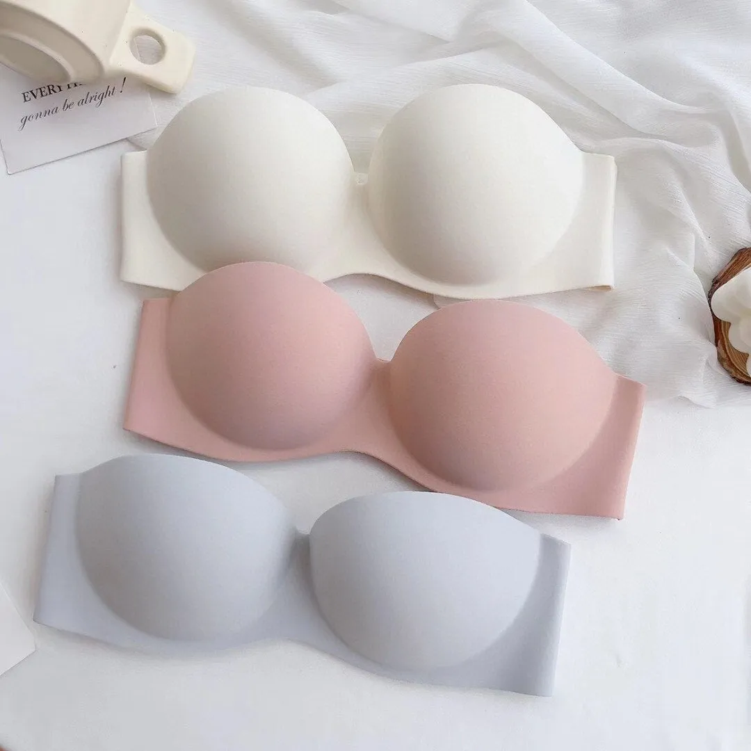 Only A Bra 1/2 Half Cup Seamless Women's Lingerie - One-Piece Bralette, Strapless Boob Tube Top