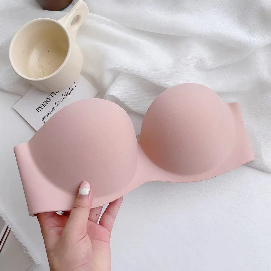 Only A Bra 1/2 Half Cup Seamless Women's Lingerie - One-Piece Bralette, Strapless Boob Tube Top