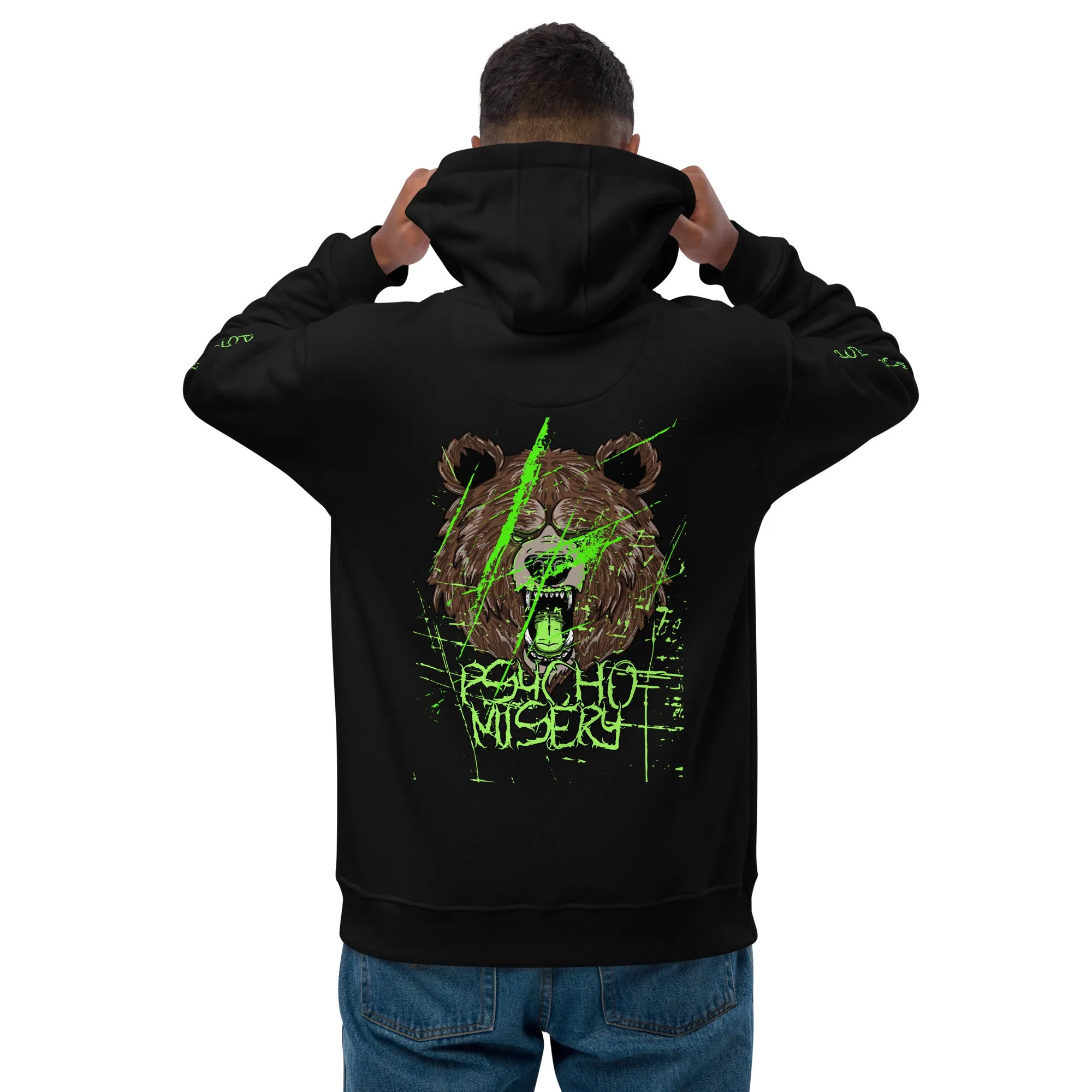 ORGANIC COTTON MEN'S HOODIE PSYCHO MISERY