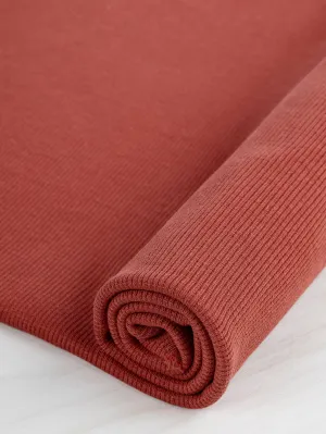 Organic Cotton Rib - Brick