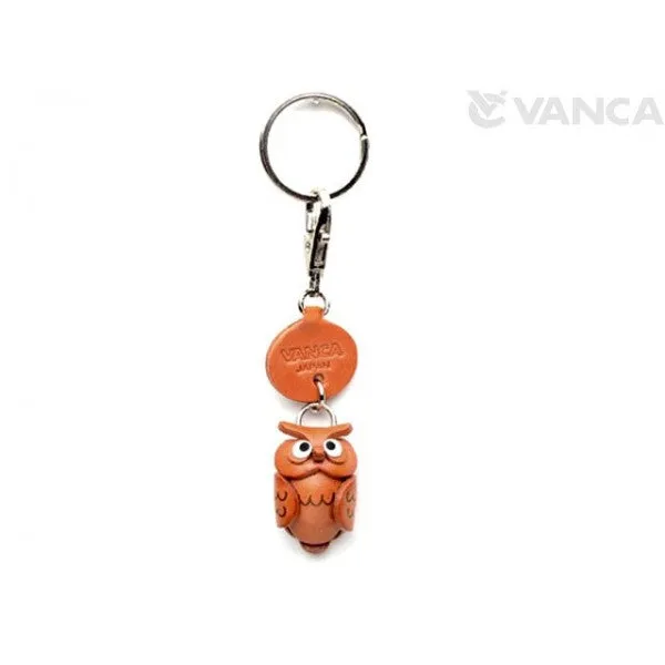 Owl Japanese Leather Keychains Animal