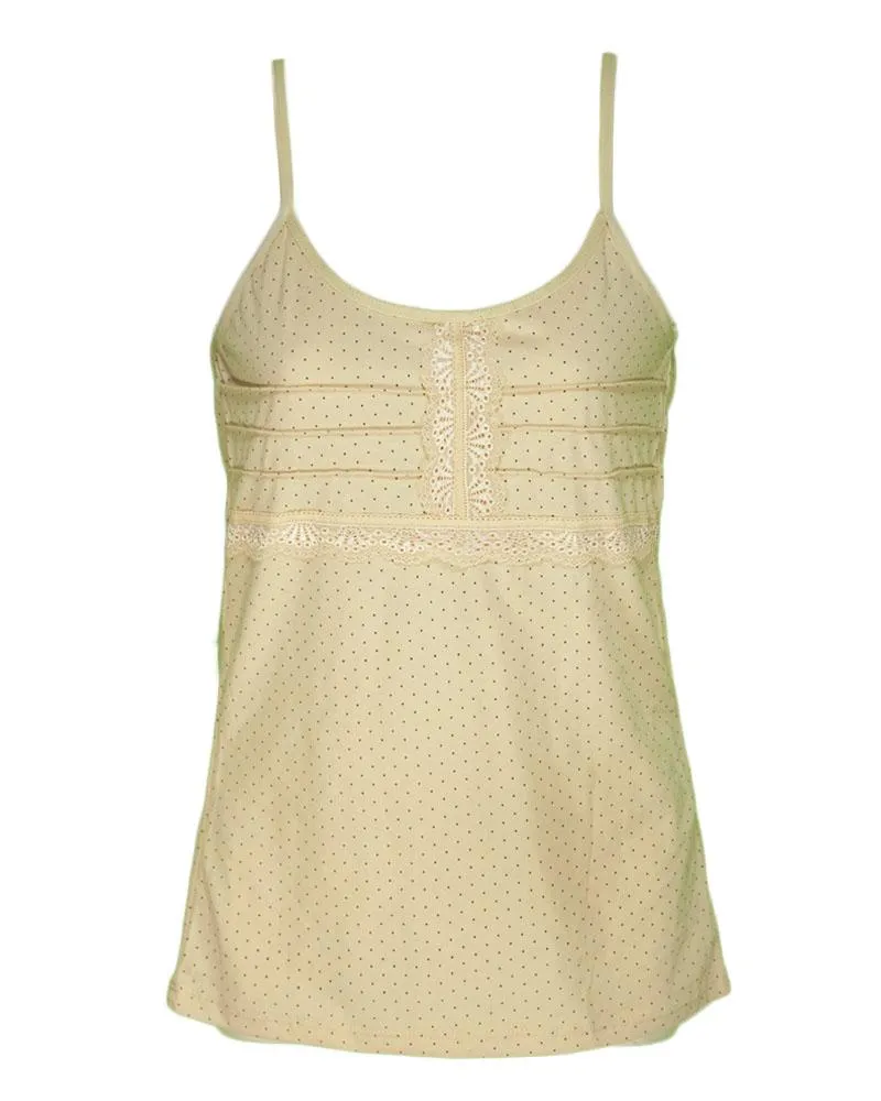 Pack of 3 - Polka Dotted Cotton Camisole For Women - MA-6