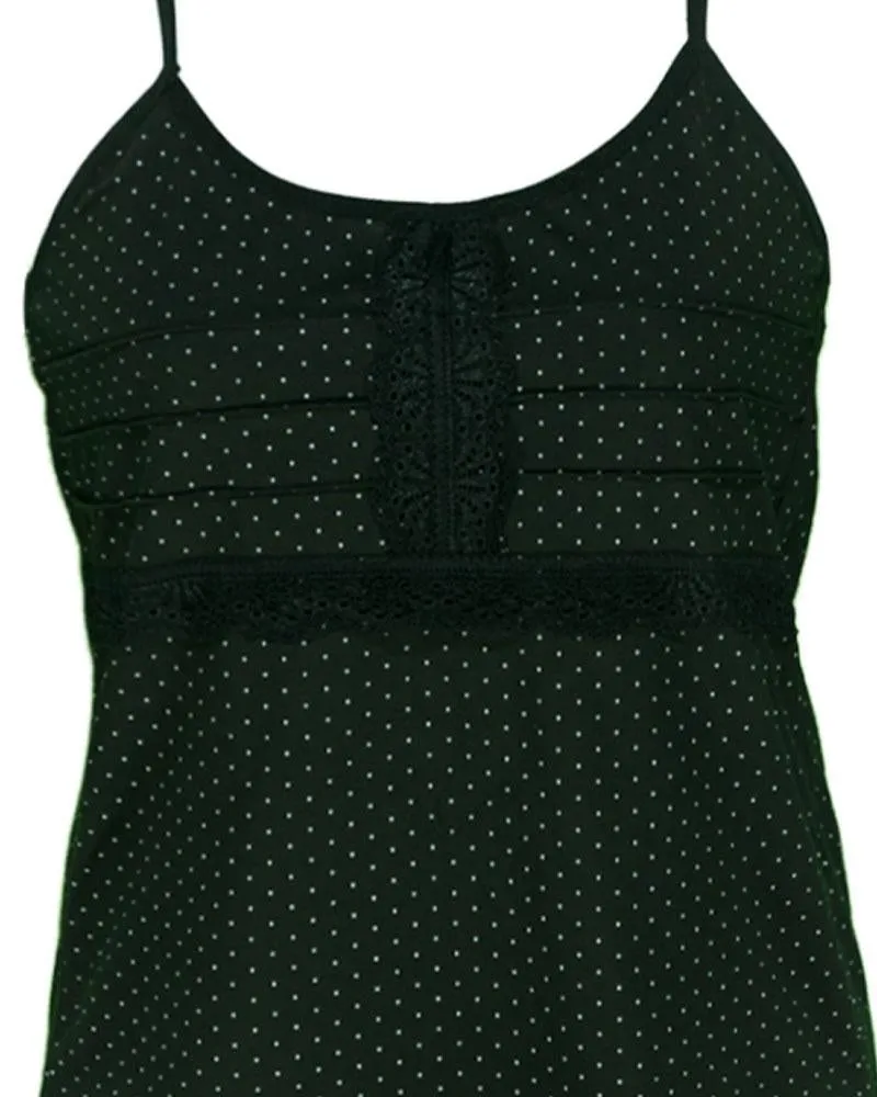 Pack of 3 - Polka Dotted Cotton Camisole For Women - MA-6