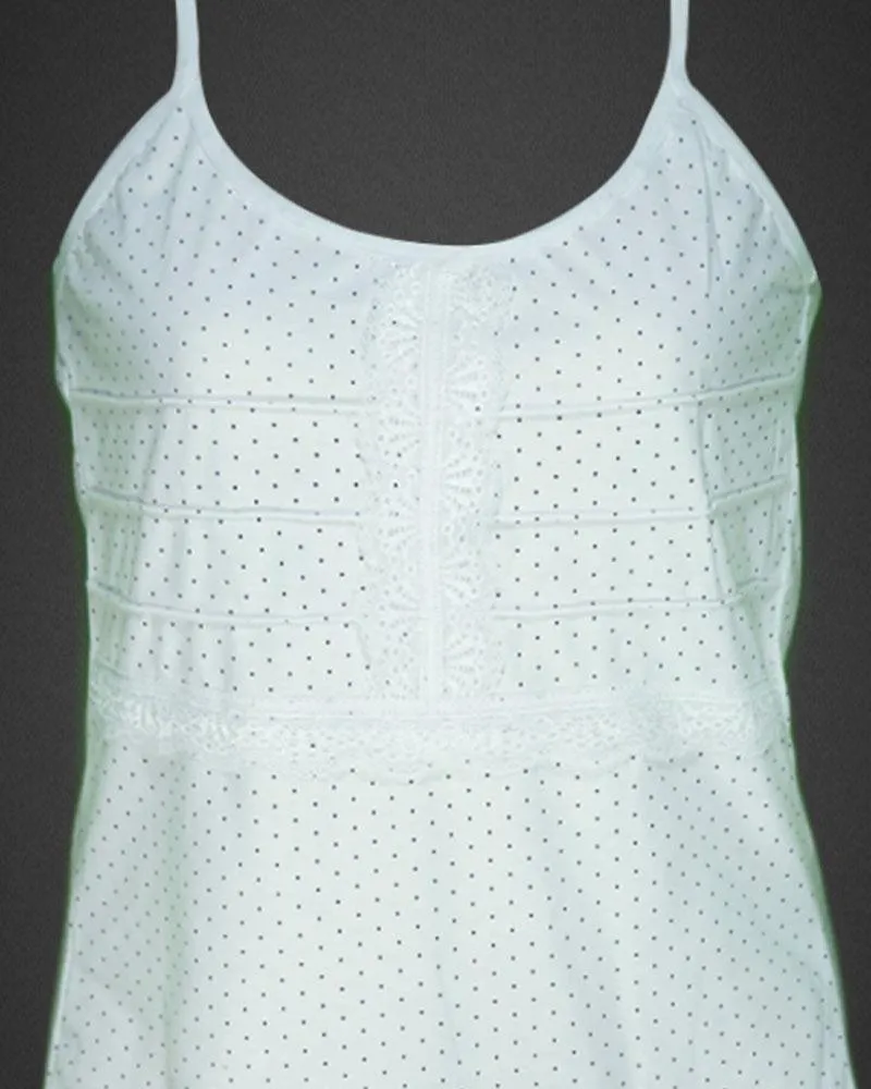 Pack of 3 - Polka Dotted Cotton Camisole For Women - MA-6