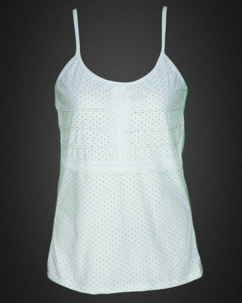 Pack of 3 - Polka Dotted Cotton Camisole For Women - MA-6