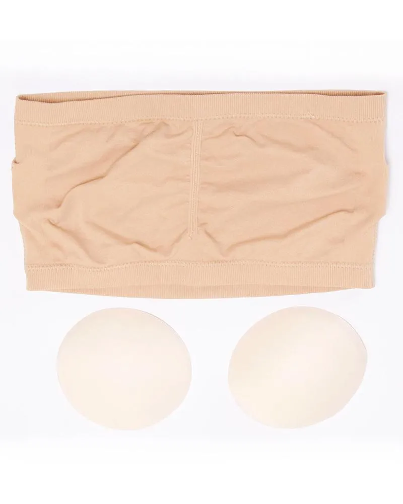 Pack of 3 - Sexy Tube Padded Top Bandeau Stretchable Strapless Bra