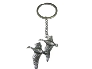 Pair of Duck Birds Pendant Keychain