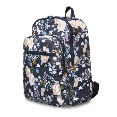 Paris Garden Backpack Roses Navy - Nathalie Lete