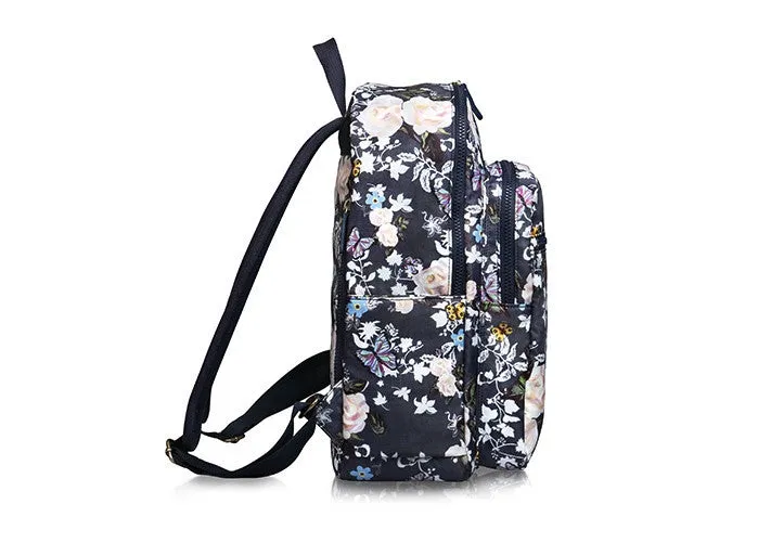 Paris Garden Backpack Roses Navy - Nathalie Lete