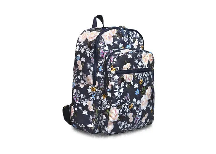 Paris Garden Backpack Roses Navy - Nathalie Lete