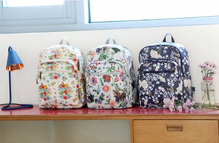 Paris Garden Backpack Roses Navy - Nathalie Lete