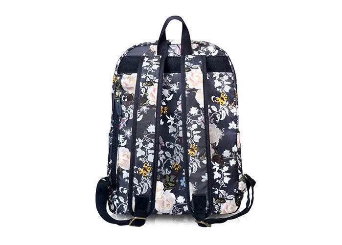 Paris Garden Backpack Roses Navy - Nathalie Lete