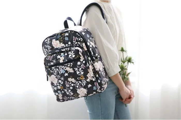 Paris Garden Backpack Roses Navy - Nathalie Lete
