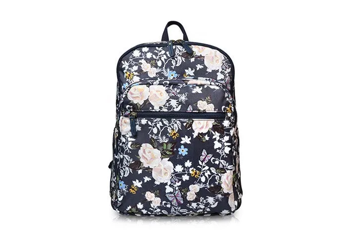 Paris Garden Backpack Roses Navy - Nathalie Lete