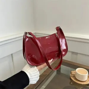 Patent Leather Designer Shoulder Handbag