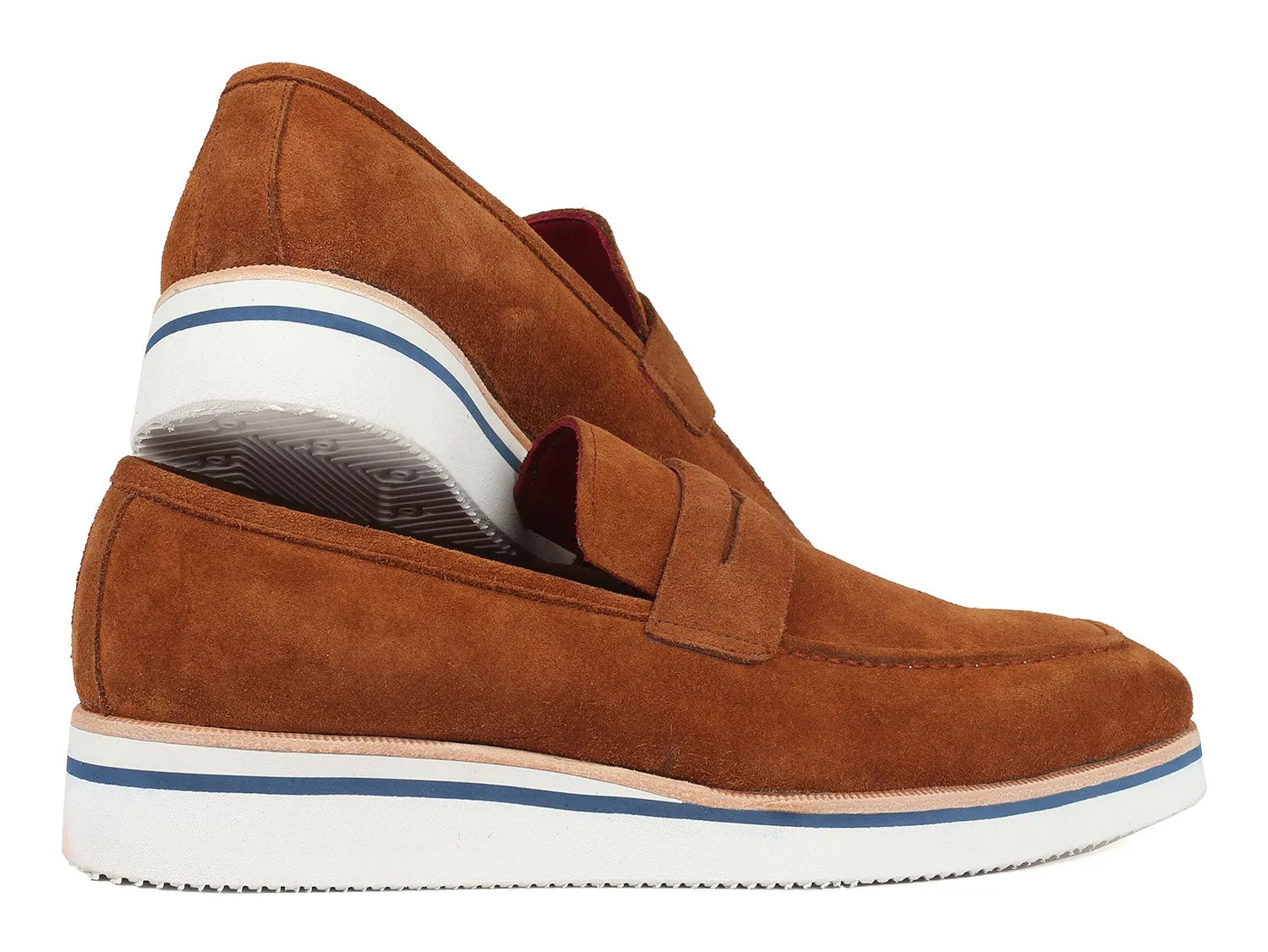 Paul Parkman Men's Camel Suede Loafers