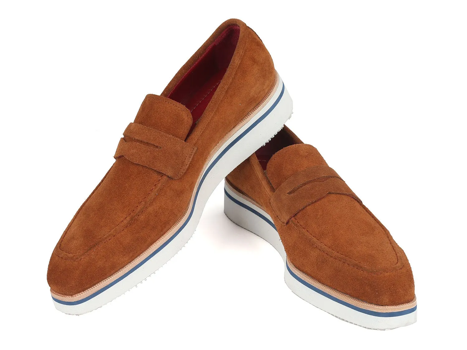 Paul Parkman Men's Camel Suede Loafers